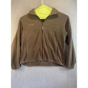 Columba Fleece Full Zip Up  Green with Pockets, Men, Size L